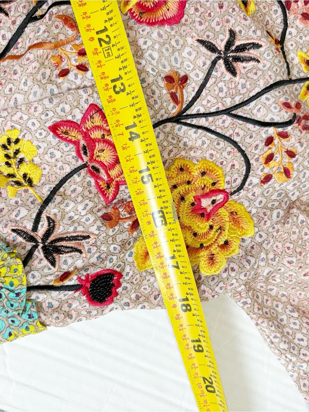 Anthropologie Bhanuni by Jyoti Giorgia Embroidered Maxi Dress Size 4 Tassels - Picture 14 of 16
